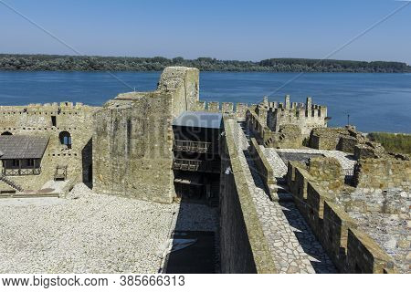 Smederevo Fortress At The Coast Of The Danube River, Serbia