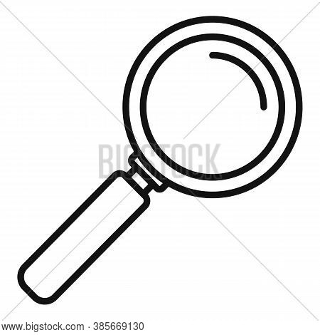 Glass Magnifier Icon. Outline Glass Magnifier Vector Icon For Web Design Isolated On White Backgroun