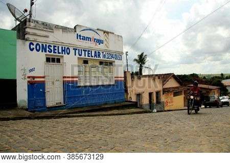 Itamaraju, Bahia / Brazil - January 22, 2009: Facade Of The Tutelar Council Headquarters In The City