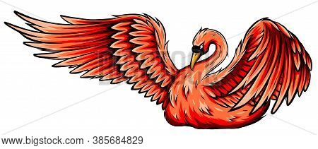 Swan. Hand Drawn Vector Illustration Of A Swan
