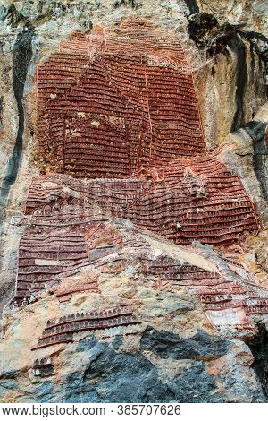 Buddha Statues In Yathaypyan Kawgungu Cave, Hpa An , Myanamar, Former Burma