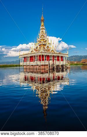 Padogas Of Buddhist Monastery, Inle Lake, Shan State Of Myanmar Former Burma In Asia
