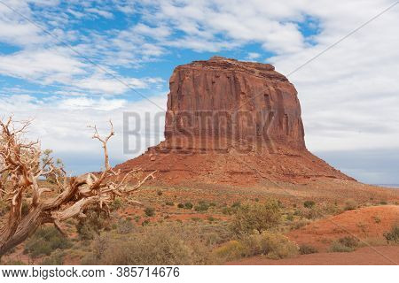Monument Valley Imposing Rock Structures Of Geological Rock Outcrops In Utah Usa