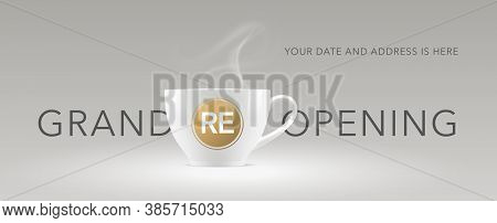 Grand Opening Or Re-opening Vector Illustration, Background