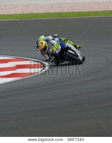 Italian Valentino Rossi Fiat Yamaha Team At 2007 Polini Malaysian Motorcycle Grand Prix Sepang Circu