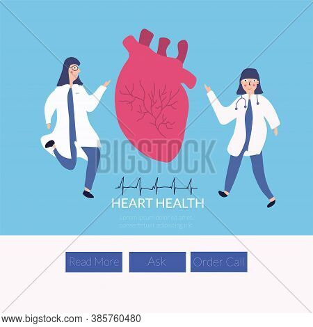 Two Female Doctors Talk About The Cardiovascular System. Medicine, The Concept Of Human Health.