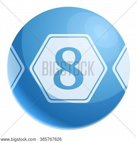 Lottery 8 Sphere Icon. Cartoon Of Lottery 8 Sphere Vector Icon For Web Design Isolated On White Back