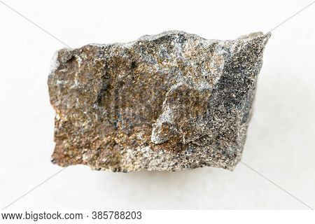 Closeup Of Sample Of Natural Mineral From Geological Collection - Rough Pyrrhotite (pyrotite) Rock O