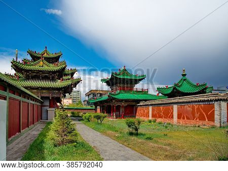 Ulaanbaatar. Mongolia. June 08, 2015. Architecture Of The Palace Of The Last Emperor Bogdo-gegen Vii