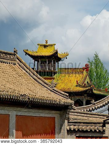 Ulaanbaatar. Mongolia. June 08, 2015. Architecture Of The Palace Of The Last Emperor Bogdo-gegen Vii