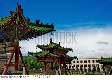 Ulaanbaatar. Mongolia. June 08, 2015. Architecture Of The Palace Of The Last Emperor Bogdo-gegen Vii