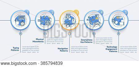 Behavior Metrics Elements Vector Infographic Template. Person Behaviour Pattern Presentation Design 