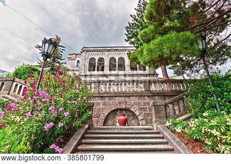 Koreiz, Crimea - July 10. 2019. Ladder To The Princes Yusupov Palace
