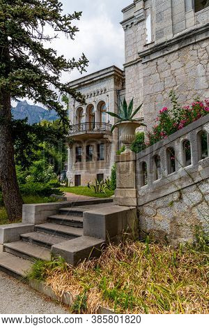 Koreiz, Crimea - July 10. 2019. Ladder To The Princes Yusupov Palace