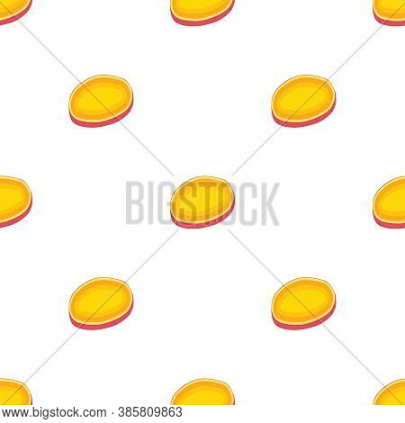 Illustration On Theme Of Bright Pattern Sweet Potato, Vegetable Yam For Seal. Vegetable Pattern Cons