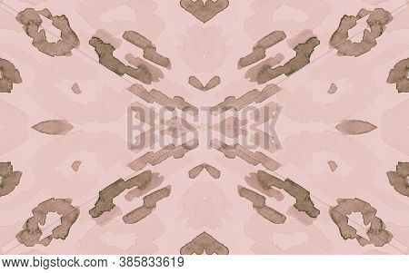 Beige Ocelot Artwork. Brown Trendy Cheetah Skin Texture. Fashion Camouflage Material Design. Seamles