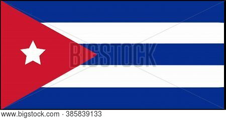 Cuba Flag Vector Illustration Isolated On Background