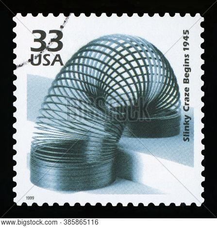 United States Of America - Circa 1999: A Postage Stamp Printed In Usa Showing An Image Of The Toy Cr
