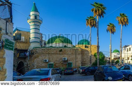 Acre, Israel - September 14, 2020: View Of The E-zaitune Mosque, In The Old City Of Acre (akko), Isr
