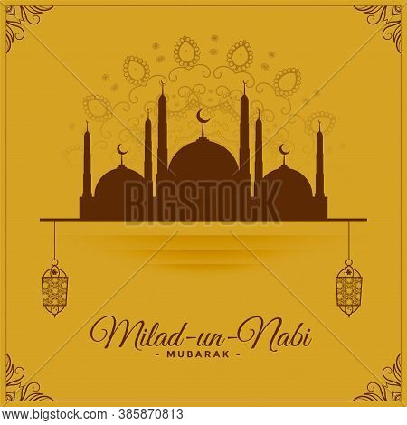 Milad Un Nabi Islamic Greeting Decorative Background