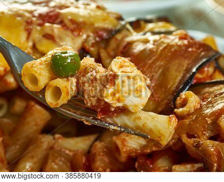 Sicilian Ricotta Eggplant Pasta Timbale