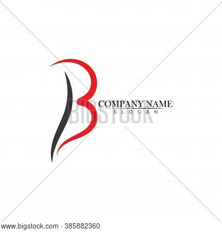 B Letter  Logo Template Design Vector