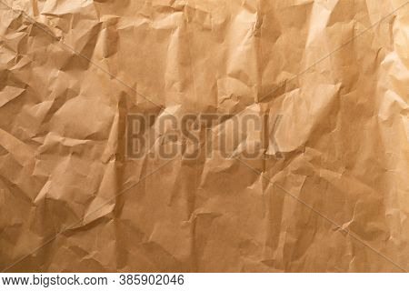 Kraft Paper. Wrinkled Craft Paper. Craft Cardboard Texture Background. Brown Texture. Colorful Recyc