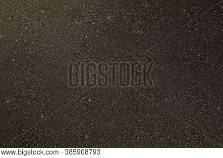Black Texture With Micro-relief And Glitter. Black Glitter Texture