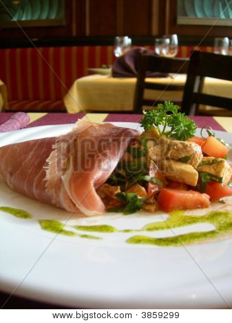 Serrano Ham z grilla z kurczaka