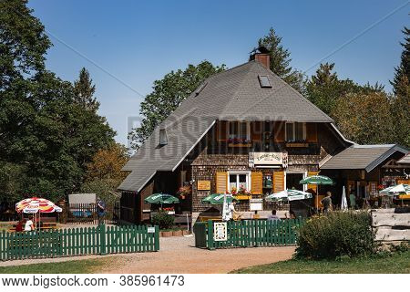 August 2020 - Feldberg, Germany: Traditional Zastler Hut On The Feldberg In The Black Forest