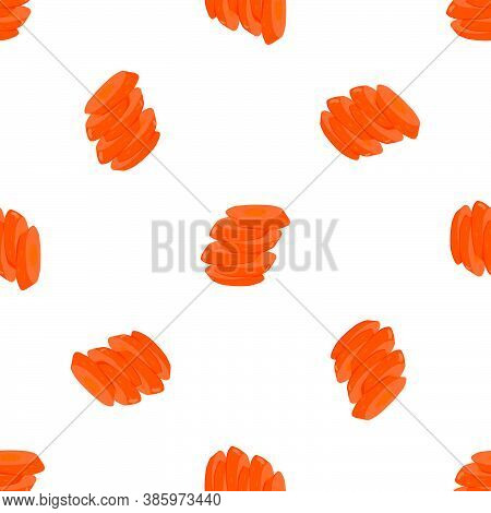 Illustration On Theme Of Bright Pattern Yellow Carrot, Vegetable Root For Seal. Vegetable Pattern Co