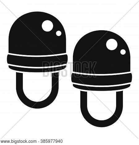 Sauna Soft Slippers Icon. Simple Illustration Of Sauna Soft Slippers Vector Icon For Web Design Isol