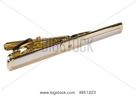 Leg-clip placcato oro e argento