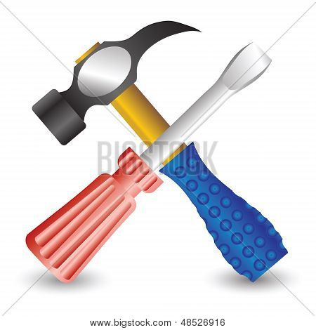 Hammer und Schraubendreher