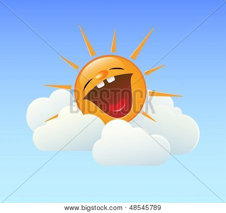 Sol e nuvens