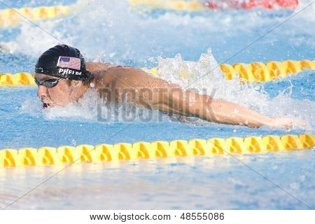 29 Lipca 2009; Rzym Włochy; Michael Phelps (USA) w męskie 200m stylem motylkowym w 13