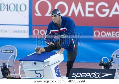 29 Lipca 2009; Rzym Włochy; Michael Phelps (USA) w męskie 200m stylem motylkowym w 13