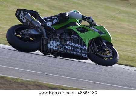 26 Září 2009; Silverstone Anglie: Rider číslo 86 Julien Da Costa FRA během pólu umístit qua