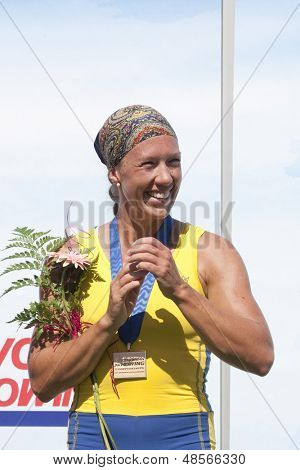 MONTEMOR-O-VELHO, PORTUGAL 09/12/2010. Frida SVENSSON (SWE), lauréat de la médaille de bronze chez les femmes