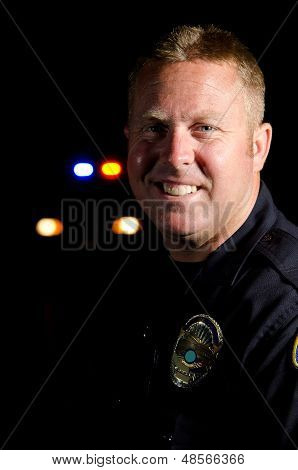 Smiling officer