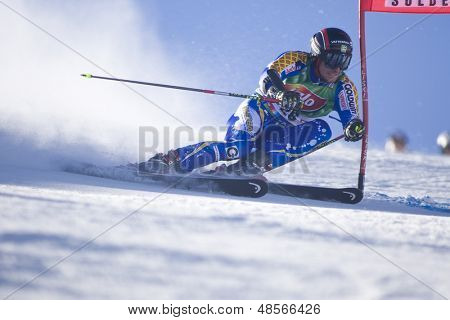 Sölden Österreich 26.Okt, Markus Larsson SWE im Wettbewerb auf dem Mens Riesenslalom-Rennen in der Rettenbac