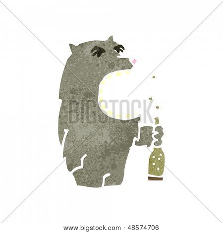 retro cartoon big bad wolf
