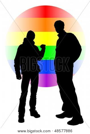 Vektor tegning af et tegn på gay regnbue. Egenskaben frigivelse er knyttet til filen