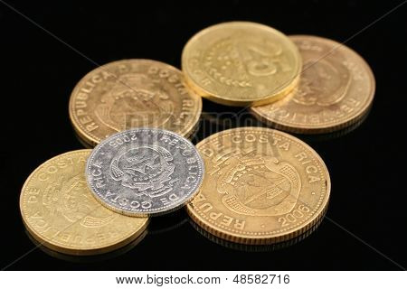 Costa Rican Colones Close Up