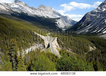 Big Bend On The Icefield Parkway,canadian Rockies,canada
