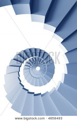 Isolerade 3D spiraltrappa