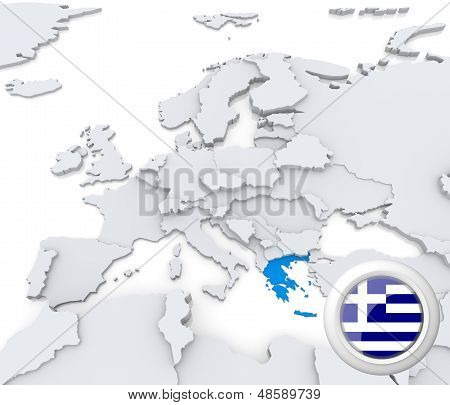 Grecia Mappa d'Europa
