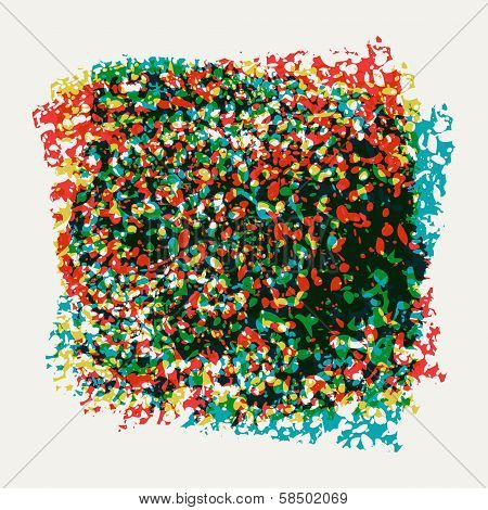 Abstract colored grunge background with effect overlay.