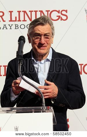 Robert De Niro at the Robert De Niro Hand and Foot Print Ceremony, Chinese Theater, Hollywood, CA 02-04-13
