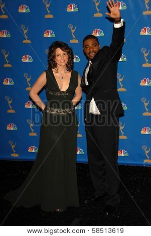 LOS ANGELES - AUGUST 27: Tina Fey and Tracy Morgan in the Press Room at the 58th Annual Primetime Emmy Awards in The Shrine Auditorium August 27, 2006 in Los Angeles, CA.